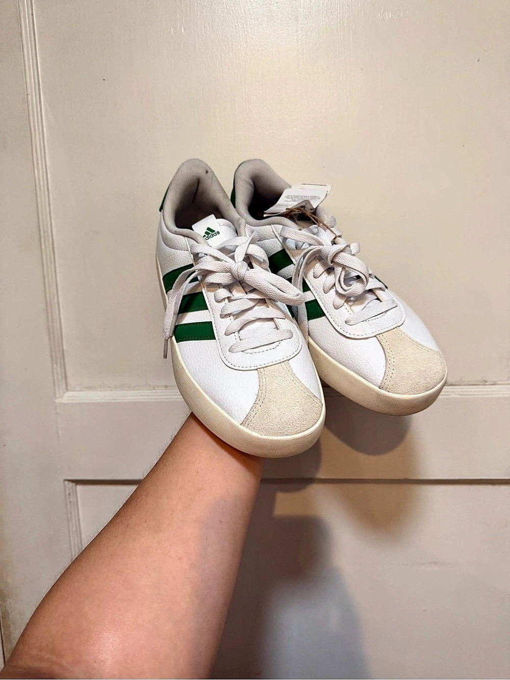 adidas VL Court 3.0 White & Green Sneakers